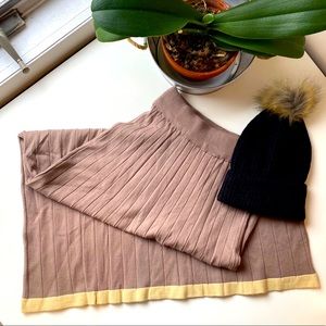 Brand new Ribbed Maxi Skirt with Colorblock Panel